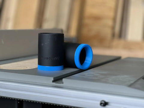 One Seven Eight Inch Hose Adapter For Two And One Quarter Inch Table Saw Dust Ports With Quick Twist Lock on table saw.