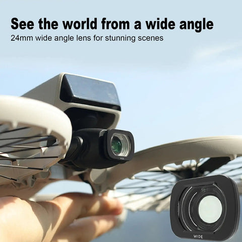 Dope Wide Angle Lens Filter For Flip Drone Expand Field Of View From 82 Degrees To 100 Degrees Installed on Drone