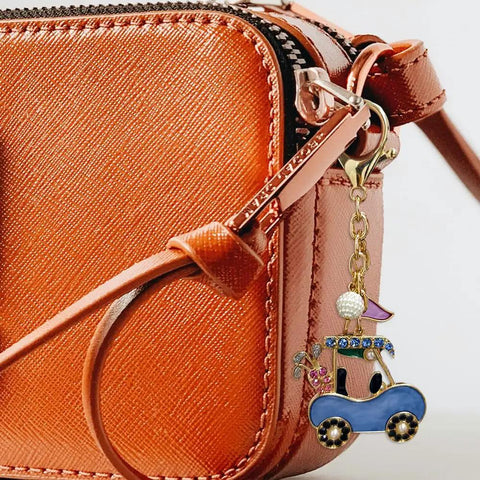 Cute Golf Keychain For Women Sporty Bag Charm Gold Plated Purse Charm For Handbags Backpacks And Bags Trendy Accessory