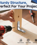 Installing 20 Pieces Stainless Steel L Bracket Corner Brace Sets For Wood Shelves 90 Degree Right Angle Brackets With Eighty Screws