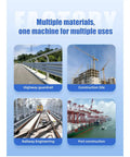 Pile Driver Machine For Guardrail Posts And Roadside Installations Portable Post Driver For Highway Projects Heavy Duty And Adjustable Power Easy Transport Durable Construction Equipment For Any Job Site shown in various construction applications.