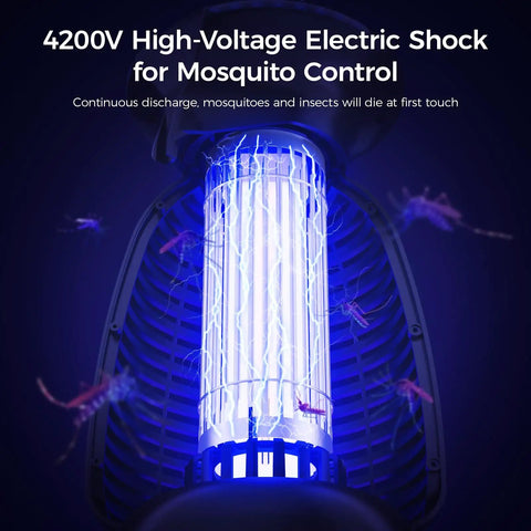 LED Bug Zapper For Home And Outdoors With Powerful Mosquito Killer Light That Attracts Mosquitoes At Night And Covers Up To 2000 Square Feet