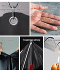 Slick Heavy Duty Clear Pvc Tarp Curtains With Zipper Side, Waterproof Panels For Gazebo Pergola, showing metal grommet, waterproof test, and tear-resistance features.