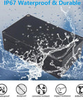 IP67 Waterproof Plastic Project Box Enclosure With Built In Gasket, rugged junction box submerged in water, black color