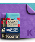 Koala lens cleaning cloths, 2-pack Japanese microfiber in blue and purple for glasses, cameras, and screens
