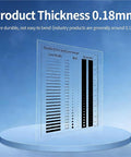 Transparent Crack Comparator Gauge For Defect Measuring, High Precision Crack Width Tool With 5 To 10um Accuracy, Crystal Clear Surface Defects Inspector For Concrete, Metal, And Spray Coated Surfaces, 0.18mm PET