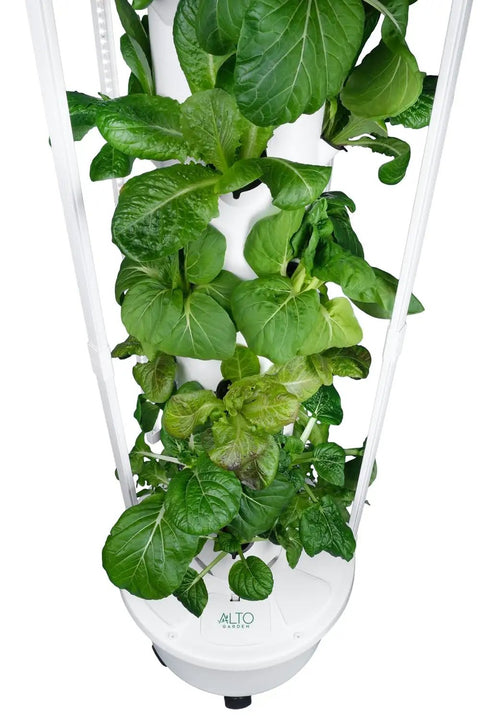 Dope Hydroponic Tower For Vertical Gardening Self Watering Self Lighting Grow Kit with 24 net pots showcasing lush greens