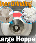 Top view of Industrial Grade Coconut Grinder And Root Veg Processor for High Capacity Grinding with large hopper
