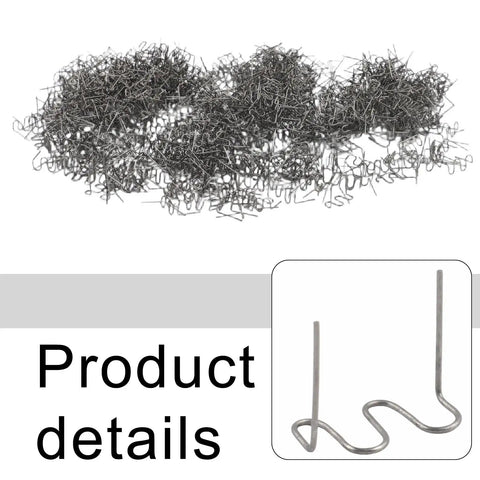 1000Pcs Welder Staples 0.6mm S Wave Staples For Auto Bumper Repair And Plastic Bodywork Kit Stainless Steel Durable Staples