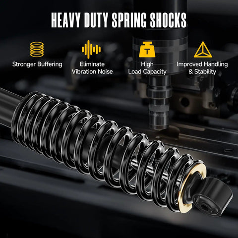 Built Like A Tank Heavy Duty Rear Shock With Coil Spring For Yamaha Golf Cart showcasing reinforced coil spring and sturdy design.
