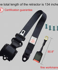 2 Pack Universal 3 Point Retractable Seat Belt Harness Kit For Go Karts Golf Carts UTVs ATVs Cars Trucks SUVs Adjustable