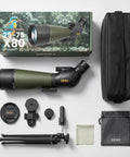 Flagship Spotting Scope 25-75x80 With Tripod For Target Shooting And Long Distance Viewing, BAK4 Prism, FMC Optics, Durable Build, Ideal For Birding, Wildlife Watching, And Range Day. spotting scope kit with tripod, case, caps, and cloth