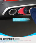Using Drill Bit Cone Polisher Pro Grade Kit With Memory Foam Cone Sponge on car exhaust for polishing and oxidation removal