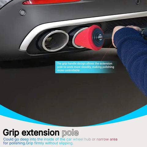 Using Drill Bit Cone Polisher Pro Grade Kit With Memory Foam Cone Sponge on car exhaust for polishing and oxidation removal