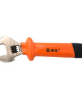 8 Inch Heavy Duty Insulated Electrician Adjustable Wrench With Cushioned Grip Nickel Plated Surface Anti Rust Finish High Voltage Up To 1000V Chrome Vanadium Steel Construction
