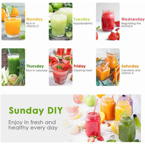 Heavy Duty Stainless Steel Juicer With Extra Wide Mouth For Smooth Extraction And No Pomace Or Pulp Leftovers, colorful juices in jars for daily health.