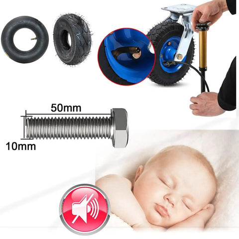 Heavy Duty Swivel Caster Wheels With Brakes for Workbenches and Furniture Carts, wheel components and silent operation