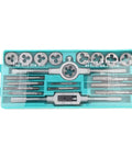 Heavy Duty 20 Piece Metric Tap Die Set With Wrench Rack For Thread Repair And Cutting M3 To M12 Bolt Rod Pipe Hand Tool Kit Ready To Go, in case