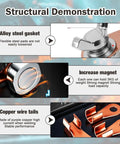 Hot Shot Magnetic Welding Ground Clamp Gets You Set Fast On Any Metal Surface For Serious Speed And A Rock Solid Grip That Keeps Your Workflow Smooth No Hassle 2026 Upgrade, showing alloy steel gasket and copper wire tails.