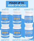 Rock Tumbler Grit Kit Pro Grade 10 Pound Refill Media with 4 Step Polish Media Pack and Ceramic Plastic Pellets