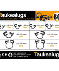Packaging of 56-Pcs Heavy Duty Nylon Hose Clamps Assortment With Double Snap Grip For 1/4inch 5/16inch 1/2inch 5/8inch And 1inch Tubing
