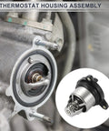 Straight Up Inner Thermostat And Coolant Housing Assembly For Audi A6 A7 Q8 2019 To 2022 Engine Temperature Regulator shown installed.