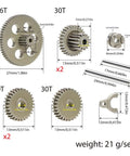 Beefed Up Hardened Steel RC Crawler Transmission Gear Set For 1 By 24 And 1 By 18 Scale Models Precision Machined Gearbox Upgrade