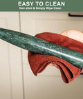 French Marble Rolling Pin With Wooden Resting Base 15 Inch Nonstick Dough Roller For Pie Crust Cookies And Pasta being cleaned