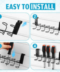 Installation guide for Six Piece Slatwall Screwdriver Holders Set With Three Styles And Two Sizes For Garage Shop And Retail Displays