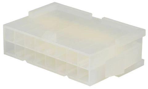 16 Circuit Receptacle And Plug Housing With Terminals For AWG 18-24 Mini-Fit Jr white plastic connector housing