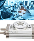 Heavy Duty Rack And Pinion Pneumatic Rotary Actuator Double Acting Air Cylinder Bore With Roller Bearing Design in automation setup