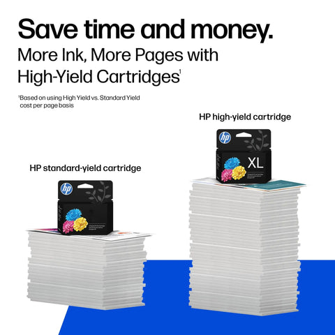 Professional High Yield Black Ink Cartridge Crafted For No Sweat Home Office Printing Compatible With OfficeJet 8010 8020 And 8030 Series on stacks of paper.
