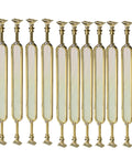 Top Shelf Gold Glass Staircase Balusters With Rock Solid Aluminum Spindles For Indoor Outdoor Stairs, 10 pack of gold glass railing posts.