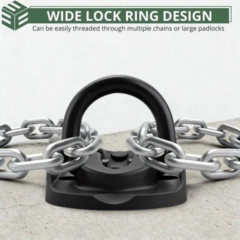 Heavy Duty Ground Anchor Setup To Keep Your Dope Ride Locked Down Secure Using Hardened Alloy Steel Hardware To Bolt Down Motorcycles Bicycles And Scooters Anywhere On Concrete Or Brick Surfaces Indoors And Outdoors