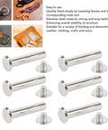30 Sets M4 Stainless Steel Rivets And Screws Kit Pro Grade Fasteners For Leather Binding And Decorative Projects flat view