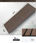 6 Pack Acoustic Wall Panels Deep Walnut Sound Proof Panels To Mute Room Noise And Boost Studio Vibes Flexible Wood Look Surface Easy To Trim And Bend For Top Shelf Sound Quality, dimensions 47.2" x 23.6" x 0.4".