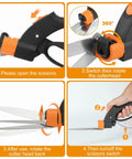 Instructions for using the Heavy Duty Three Piece Garden Tool Set With Lopper, Hedge Shears And Pruning Saw For Tree Branches