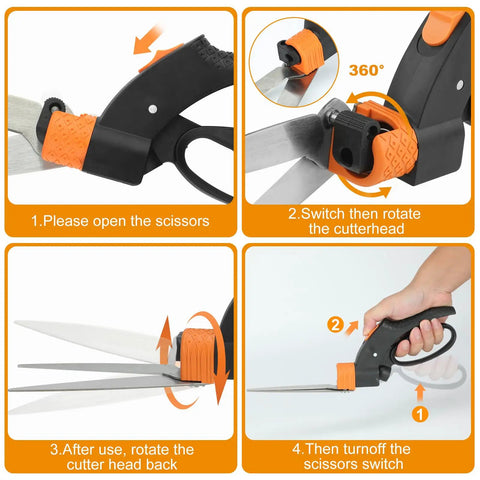 Instructions for using the Heavy Duty Three Piece Garden Tool Set With Lopper, Hedge Shears And Pruning Saw For Tree Branches