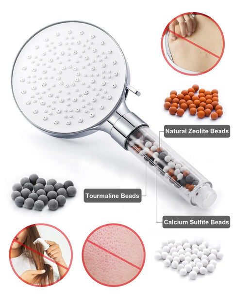 Three Pack Replacement Shower Filter For Hard Water With Mineral Stone Beads To Purify Shower Water And Kick Chlorine And Impurities To The Curb Soften Skin And Hair Easy Install Compatible With Most Shower Heads