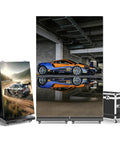 No Hassle Plug And Play 80 Inch Vertical Led Display, Floor Standing Digital Signage Screen showcasing a vibrant car display.