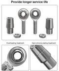 Beefed Up Heavy Duty Three Eighths By Three Eighths Twenty Four Thread Heim Joints Rod End Kit For Panhard Bar Left And Right Hand With.058 Bungs Heat Treated And Chrome Plated For Extra Durability Easy Install For Off Road Suspension, rod ends and bungs