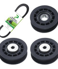 2 Pack Idler Pulley and Belt Kit for LC221A Series 3 Eighths Inch Width, 64 Inch Length With Replacement Pulleys 587973001