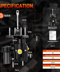 Diagram of Dodge Ram Hydraulic Power Brake Booster 2019 To 2025 2500 3500 Fit 6.4L V8 Gas And 6.7L Diesel detailing dimensions