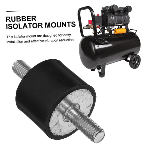 Four Piece Vibration Isolation Mount Kit For Fitness Gear Quiet Shock Absorbers Easy Install Rubber Isolators To Cut Noise And Vibration Stable Heavy Duty Mounts For Home Gym Air Equipment black rubber compressor mount