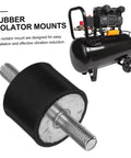 Four Pack Vibration Isolator Mounts For Fitness Equipment Anti Vibration Shock Absorption Easy Install For Quieter Operation And Stable Home Gym Gear Durable, black rubber mount with threaded bolt for air compressor