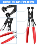 Swivel pliers from 130 Piece Spring Band Hose Clamp Kit With Swivel Pliers 16 Sizes From 6 Mm To 25 Mm Constant Tension Radiator Clips