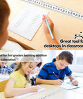 Children using the 48 Piece Laminated Number Line Set 0 To 30 For Student Desks Classroom Math Decor Boho Style Counting Practice Strips