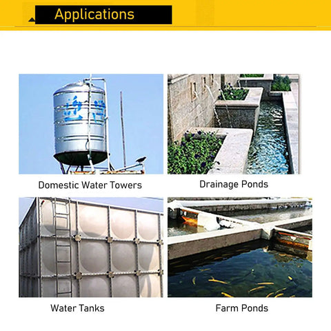 Applications for Rugged Stainless Steel Liquid Level Sensor With Multi Point Control include water towers, ponds, and tanks.