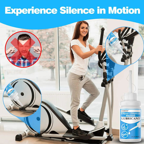 Two Pack Elliptical Lubricant For Home Under Desk Ellipse Leg Exerciser And Electric Seated Pedal Trainer, Cuts The Noise And Keeps Your Machine Running Smoothly With Easy One Step Application And Long Lasting Performance. 3 fl oz bottle on elliptical machine