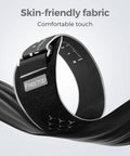 Elbow Brace For Tendonitis And Tennis Elbow With Gel Pad, Relief For Men And Women, showing adjustable forearm strap on black fabric